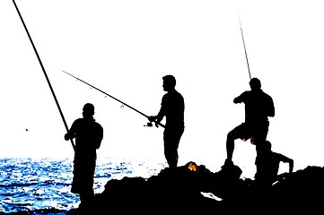 Image showing Fishers silhouette