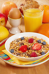 Image showing muesli with fresh berries