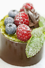 Image showing dessert with fresh berries