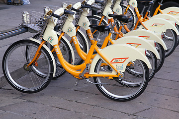 Image showing Milan city bikes