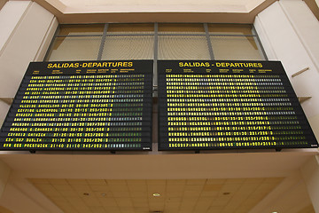 Image showing Airport departures in Spain