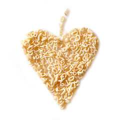 Image showing macaroni heart