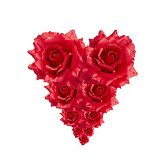 Image showing red roses heart