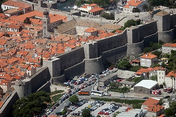 Image showing Dubrovnik old town city walls