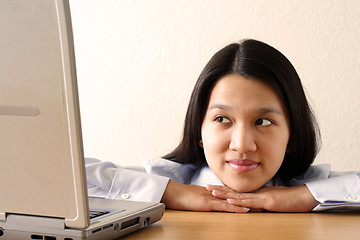 Image showing Working businesswoman