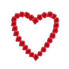 Image showing red roses heart