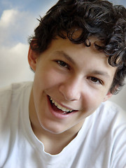 Image showing Teen boy laughing