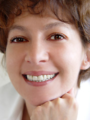 Image showing Closeup of a smiling woman