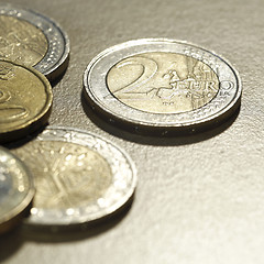 Image showing Close up photo of coins