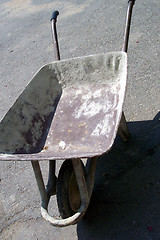 Image showing old wheelbarrow