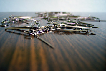 Image showing paper clips and needles