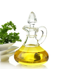 Image showing Cooking Oil And Parsley 