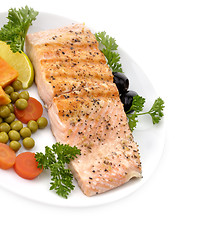 Image showing Salmon Fillet With Vegetables