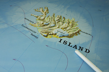 Image showing Iceland map