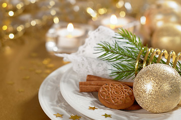 Image showing christmas table setting
