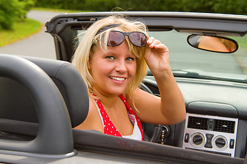 Image showing Beautiful woman driver