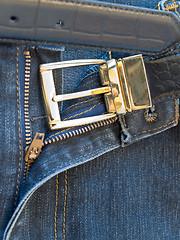 Image showing jeans with belt