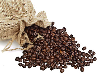 Image showing sack with spilled coffe