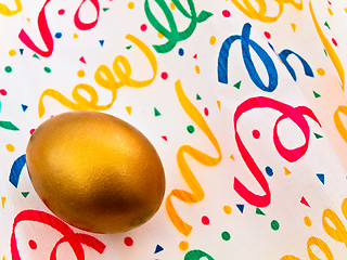 Image showing Golden egg in decoration