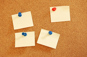 Image showing blank sheet of paper on bulletin board