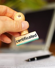 Image showing certificated