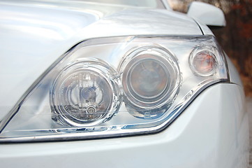 Image showing headlight of a car