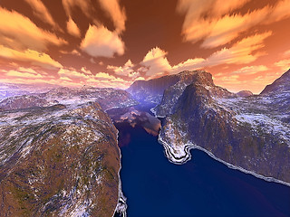 Image showing Mountain peaks