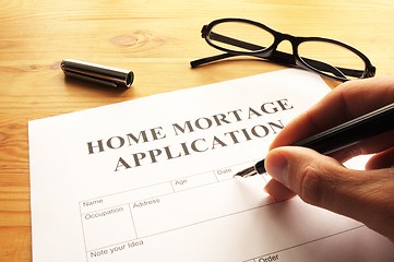 Image showing home mortage application