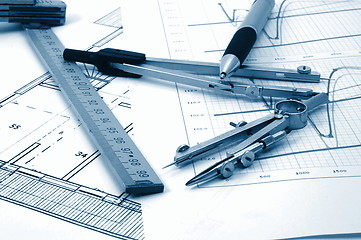 Image showing architectur plans of residential real estate