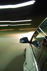 Image showing night drive with car in motion 