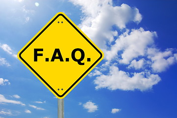Image showing faq sign