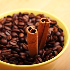 Image showing cinnamon and coffee