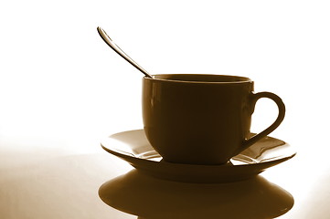 Image showing cup of coffee for breakfast