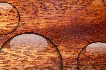 Image showing water drop on wood surface