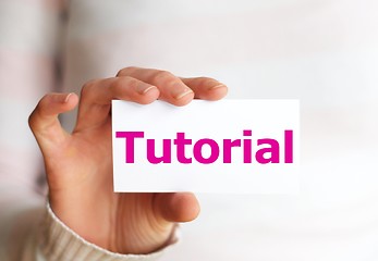 Image showing tutorial