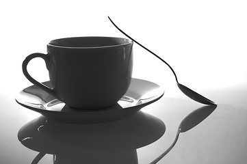 Image showing cup of coffee for breakfast