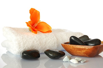 Image showing towel and flower