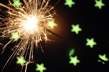Image showing holiday sparkler
