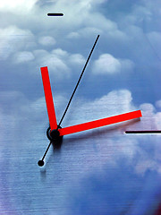 Image showing Clock with clouds