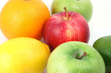 Image showing fruits on white