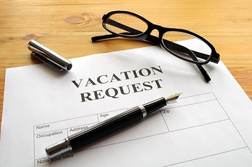 Image showing vacation request