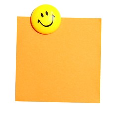 Image showing smiley face and blank paper