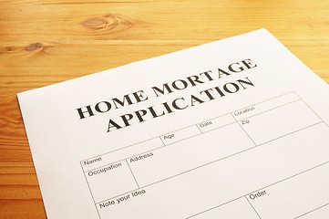 Image showing home mortage application