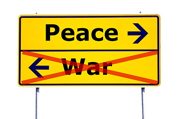 Image showing peace and war