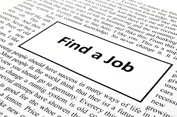 Image showing find a job