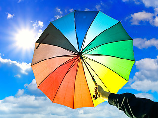 Image showing umbrella in hand