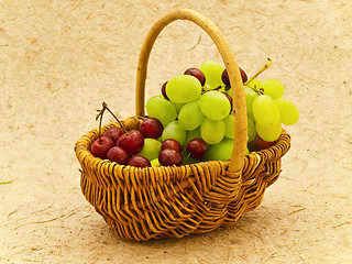 Image showing grape and cherry