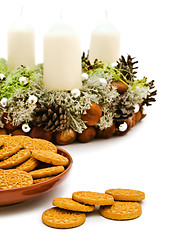 Image showing Christmas handmade garland with cookies