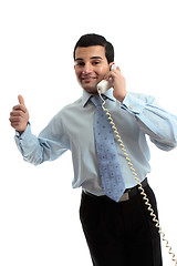 Image showing Successful businessman on telephone