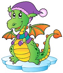 Image showing Cute winter dragon